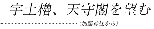 宇土櫓、天守閣を望む（加藤神社から）