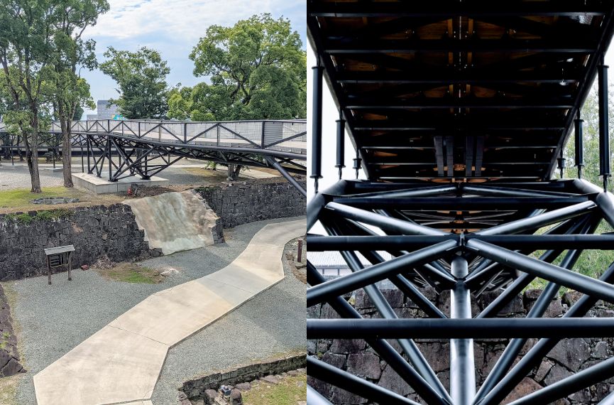 Passerelle d'observation du château de Kumamoto