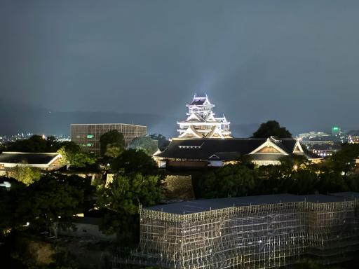 316天守閣夜景ｰ熊本市役所14Fから