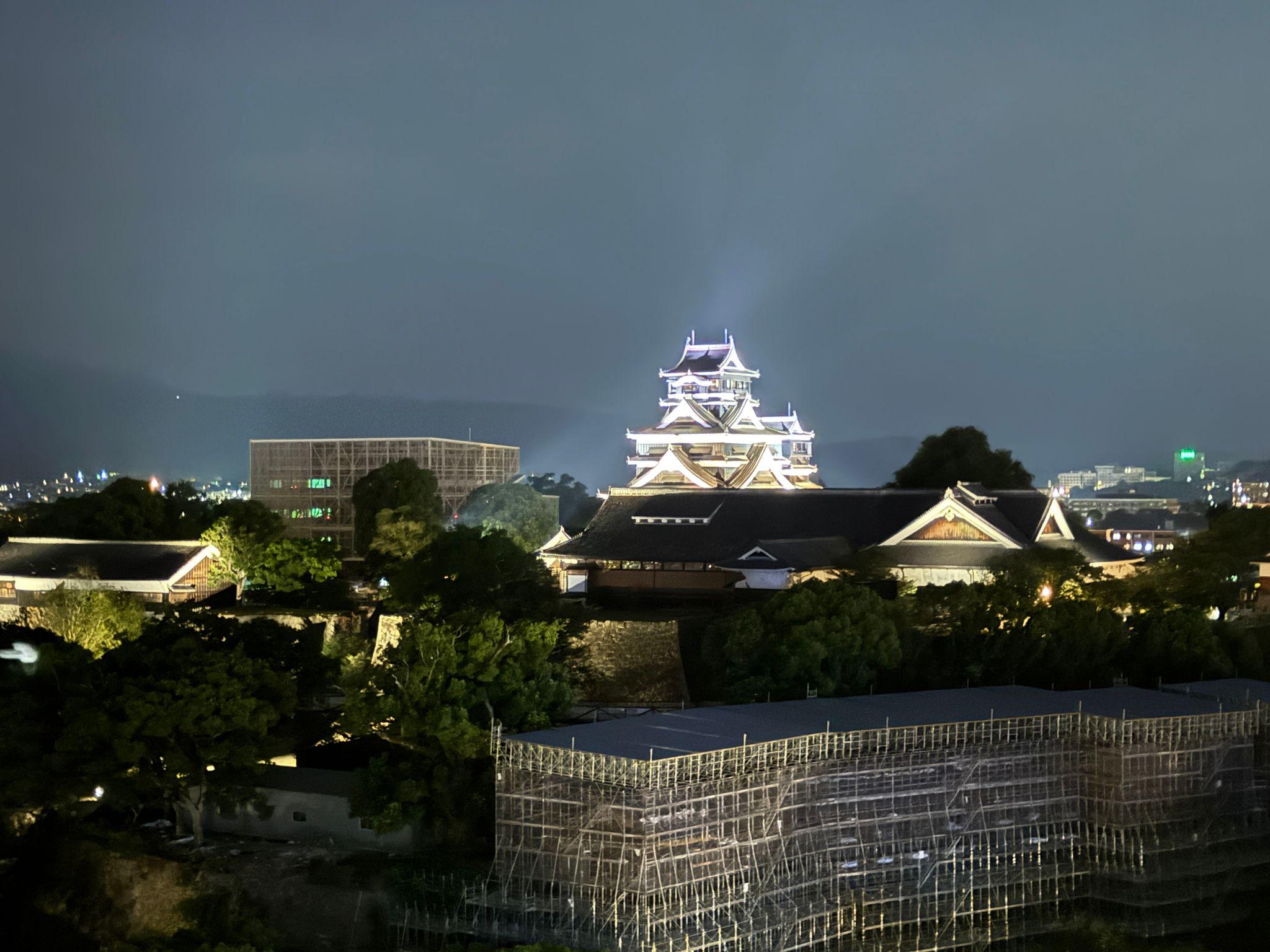 316天守閣夜景ｰ熊本市役所14Fから