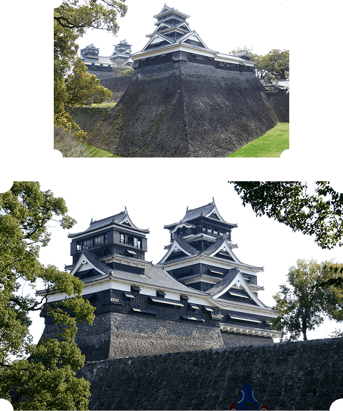 大小天守と宇土櫓（だいしょうてんしゅとうとやぐら）写真