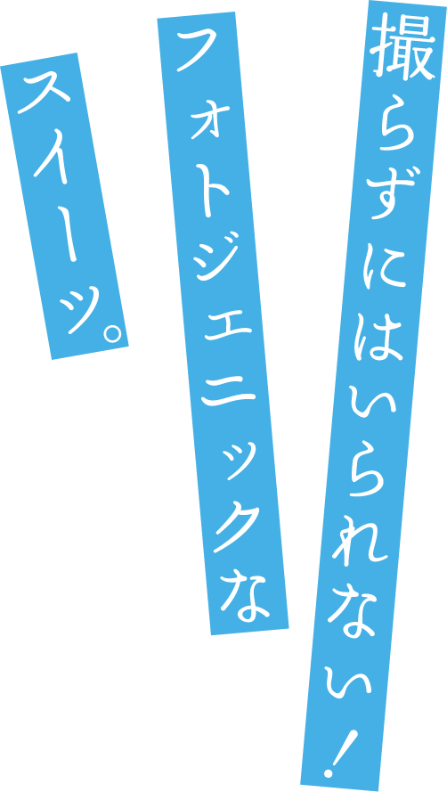 撮らずにはいられない！フォトジェニックなスイーツ。