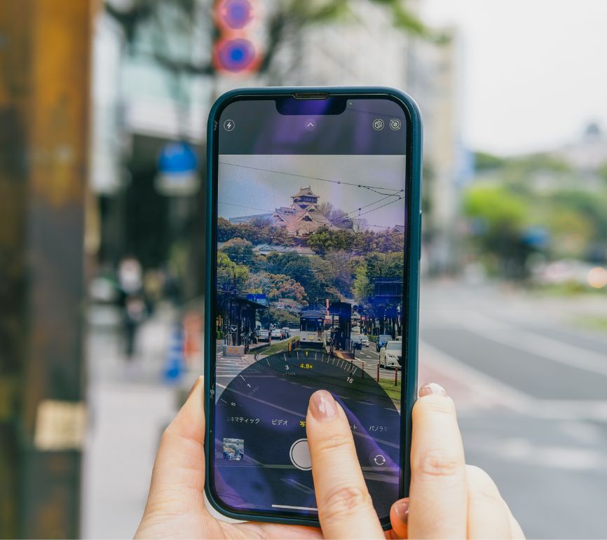 iPhoneのズーム機能の写真