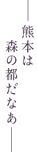 熊本は森の都だなあ
